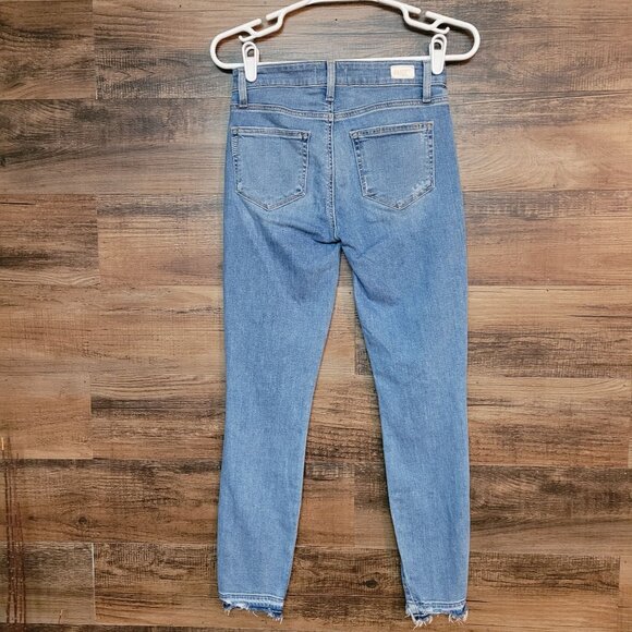 PAIGE Jeans Size 25 Verdugo Ankle Skinny Low Rise Raw Step Hem Rica - Picture 2 of 12